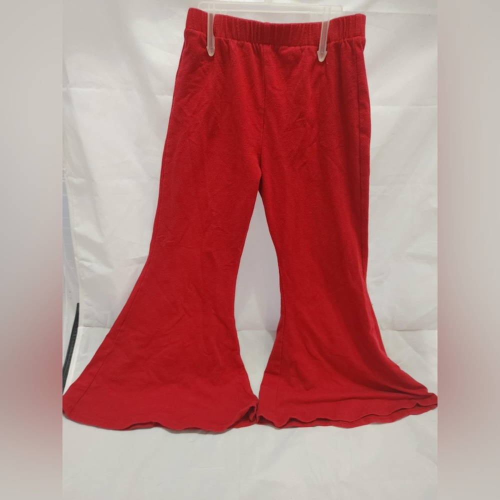 Vibrant Red Kids Flared Leggings
